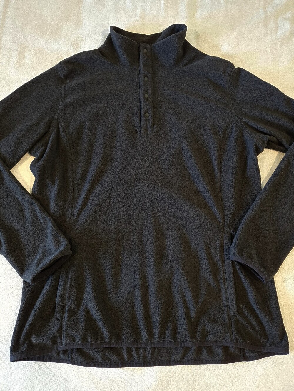 Helly Hansen Nightfall Fleece Pullover Snap Tee Mock Size XL Black